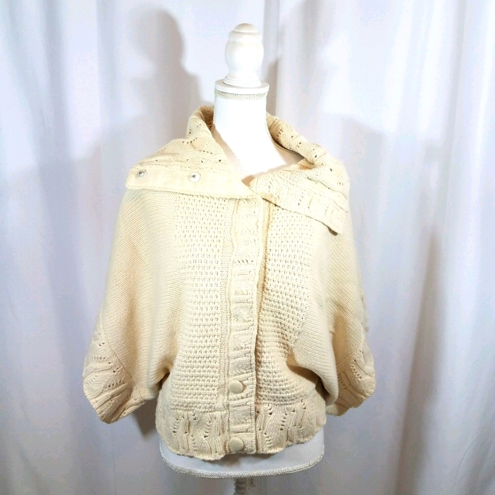 Heather B Cream Cropped Sweater S